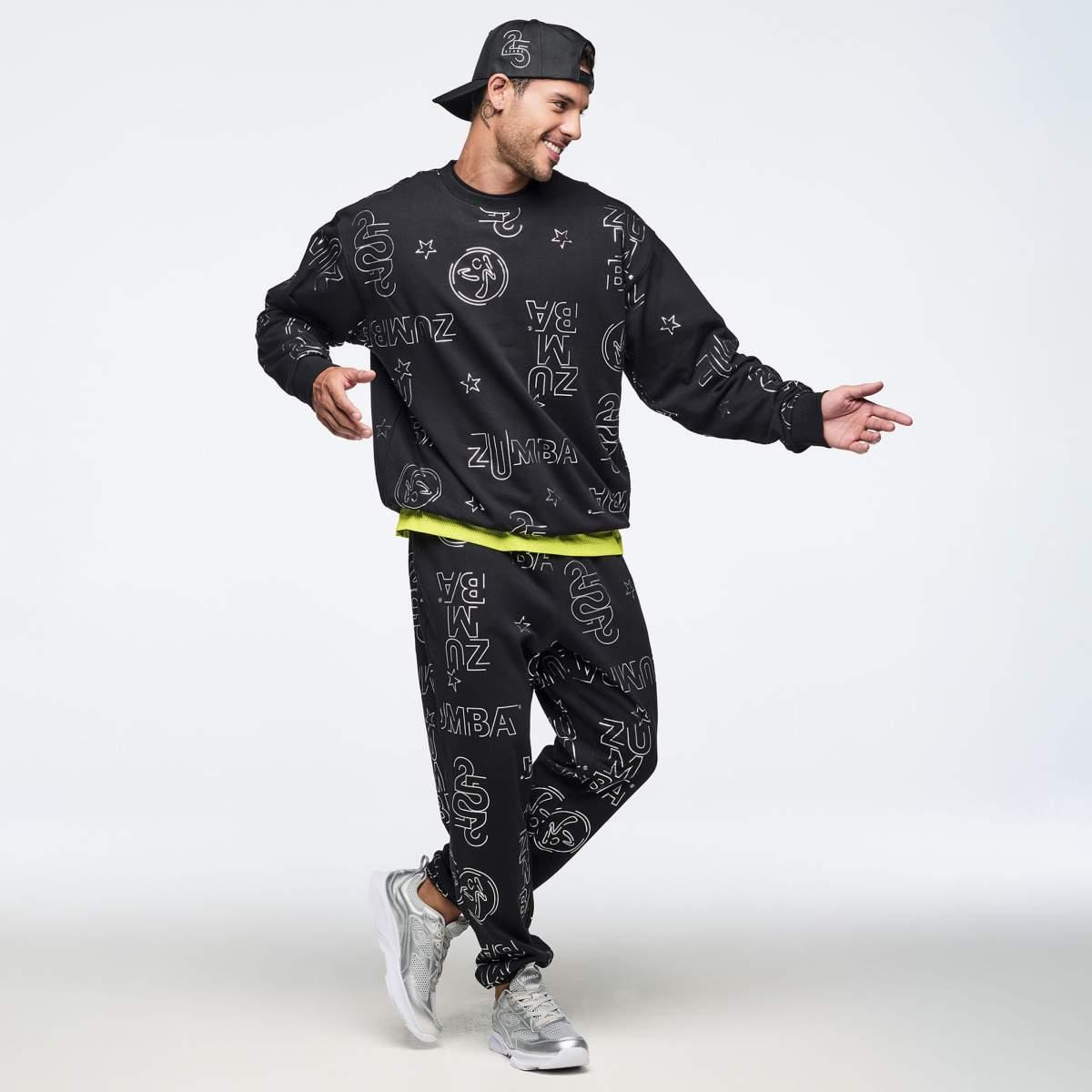 Zumba 25 Unisex Pullover Sweatshirt - Black/Silver