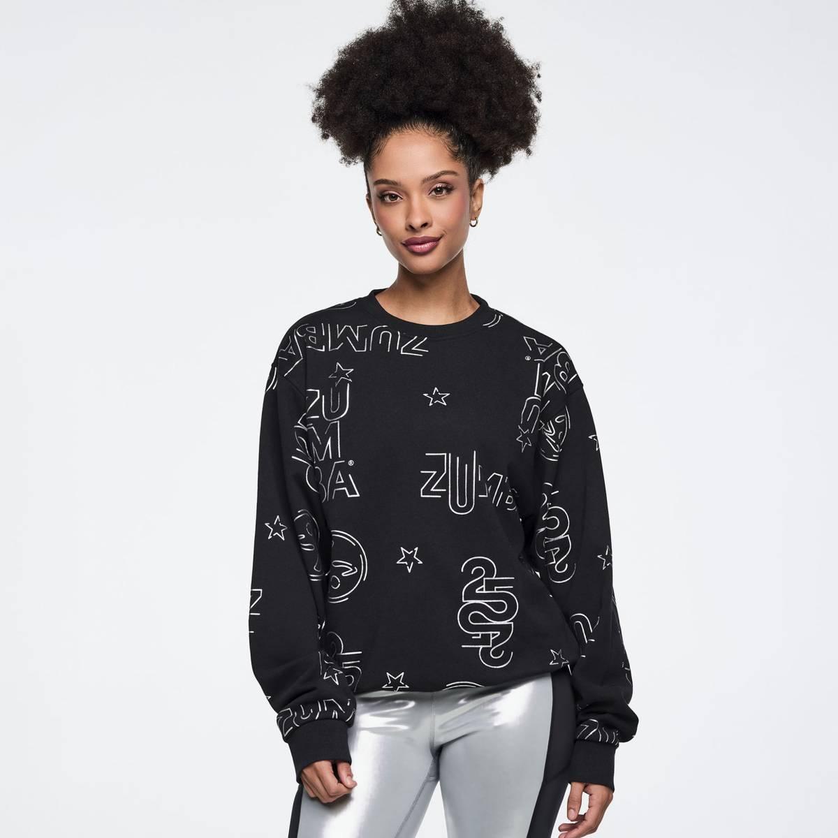 Zumba 25 Unisex Pullover Sweatshirt - Black/Silver