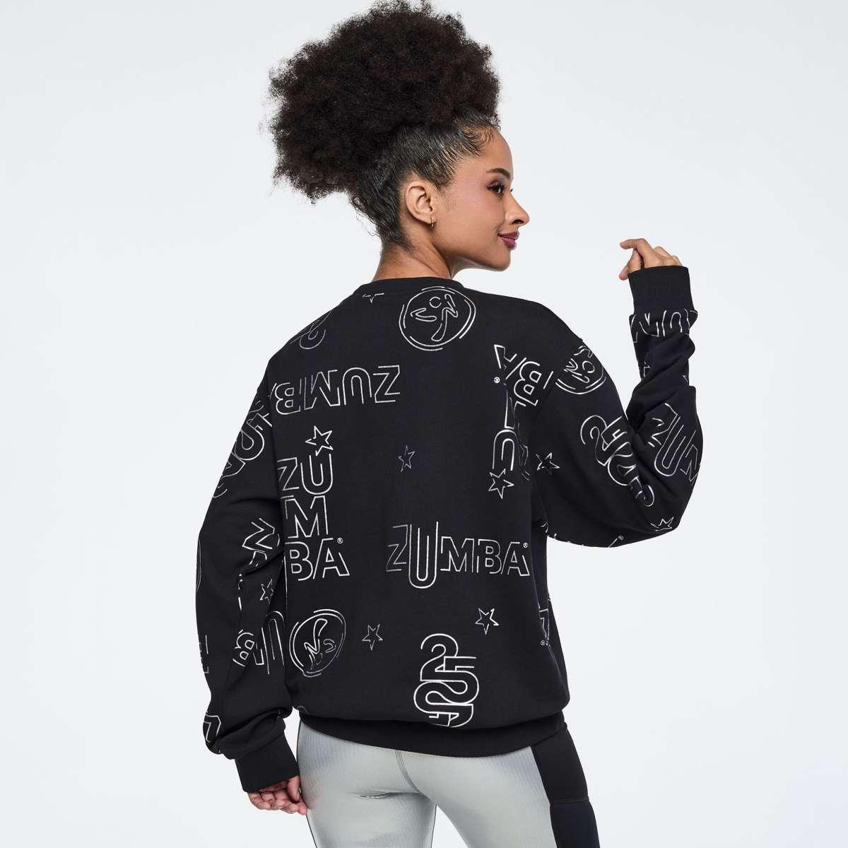 Zumba 25 Unisex Pullover Sweatshirt - Black/Silver