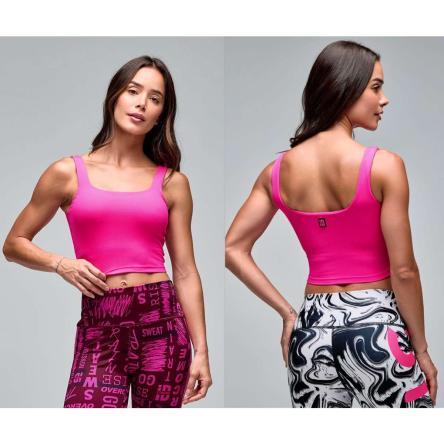 STRONG iD Square Neck Crop Tank With Shelf Bra