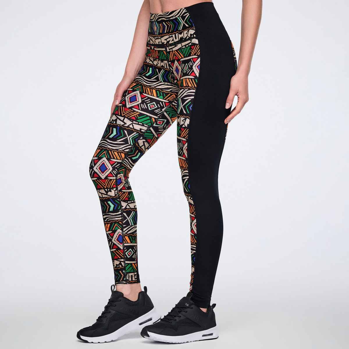 Wildbeat High Waisted Ankle Leggings - Tan/Orange