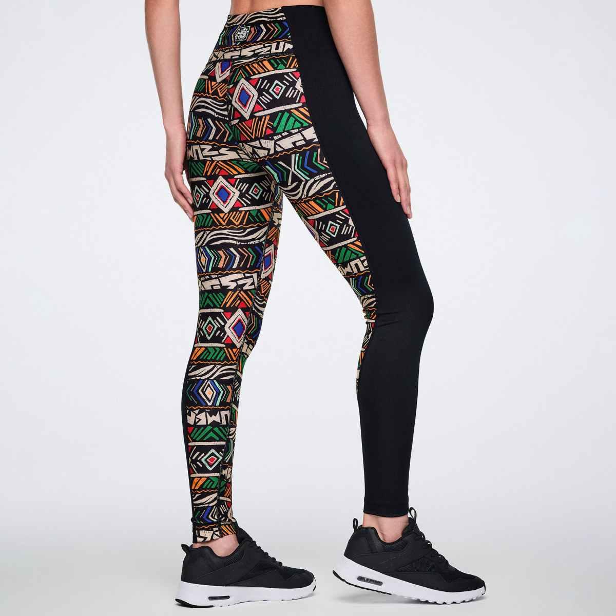 Wildbeat High Waisted Ankle Leggings - Tan/Orange