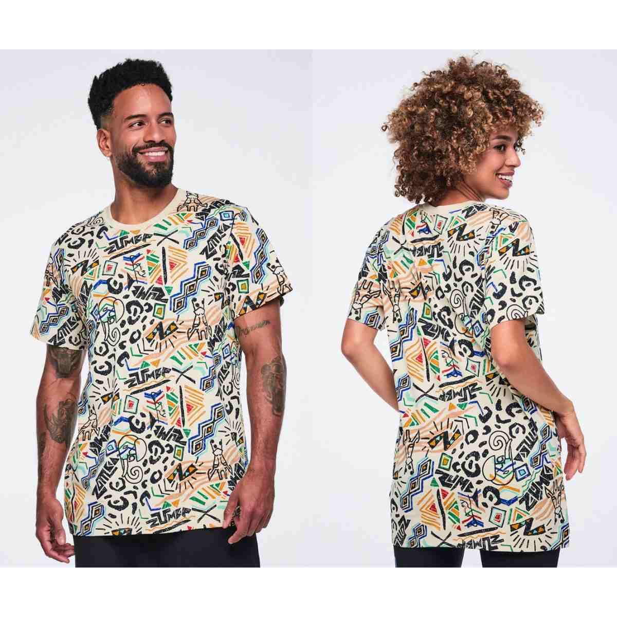 Wildbeat Unisex Crew Neck Tee - Tan/Black