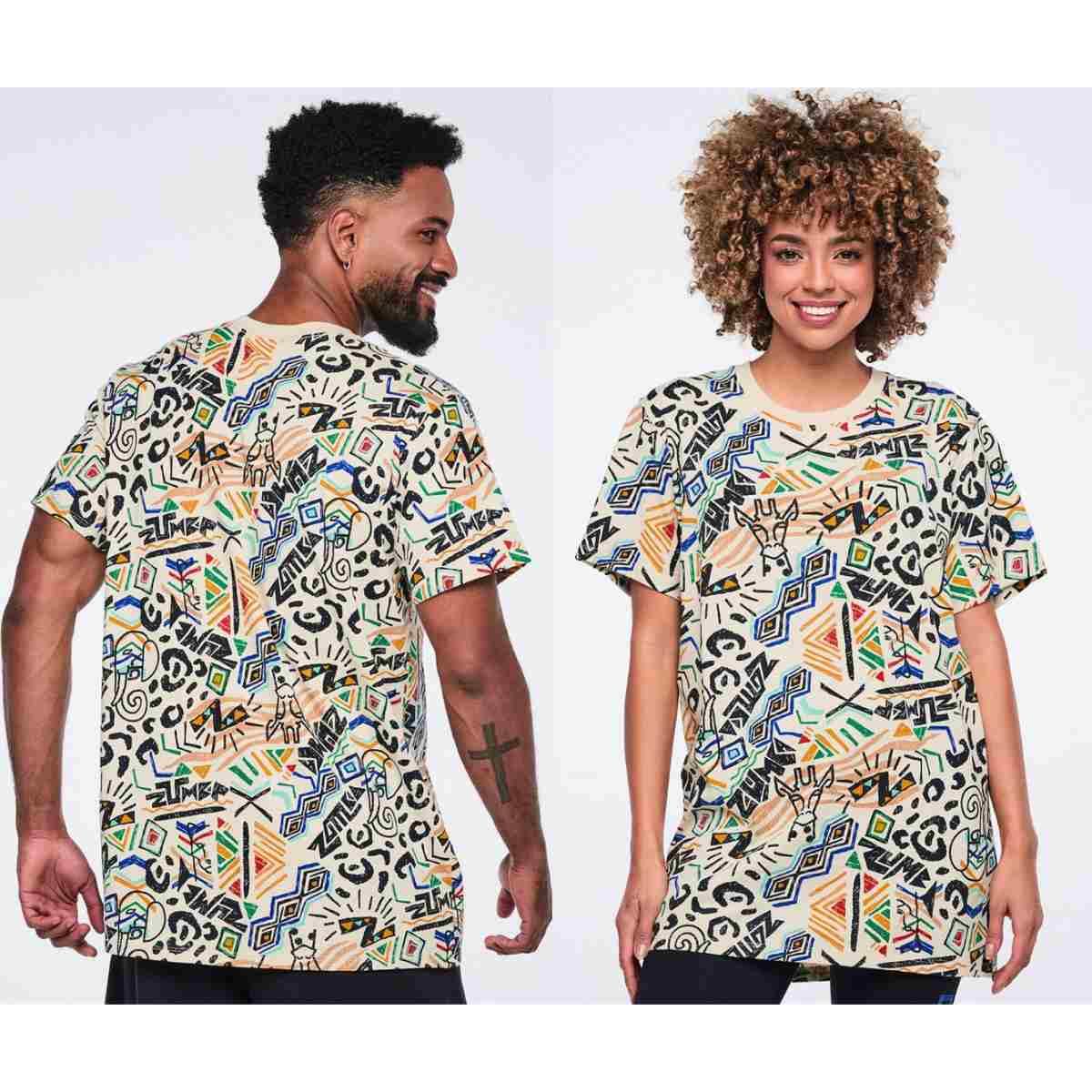 Wildbeat Unisex Crew Neck Tee - Tan/Black