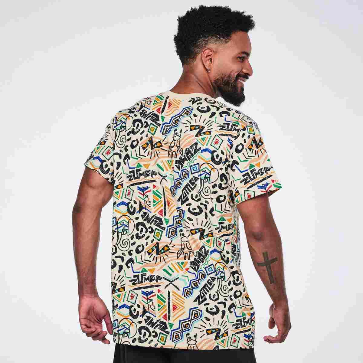 Wildbeat Unisex Crew Neck Tee - Tan/Black
