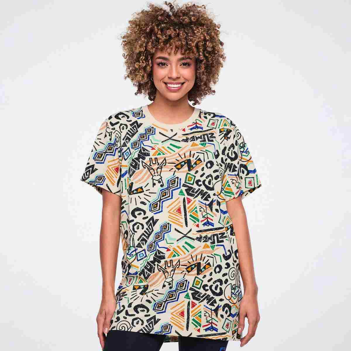 Wildbeat Unisex Crew Neck Tee - Tan/Black