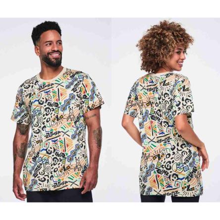 Wildbeat Unisex Crew Neck Tee - Tan/Black