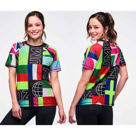 Worldwide Mesh Crew Neck Top