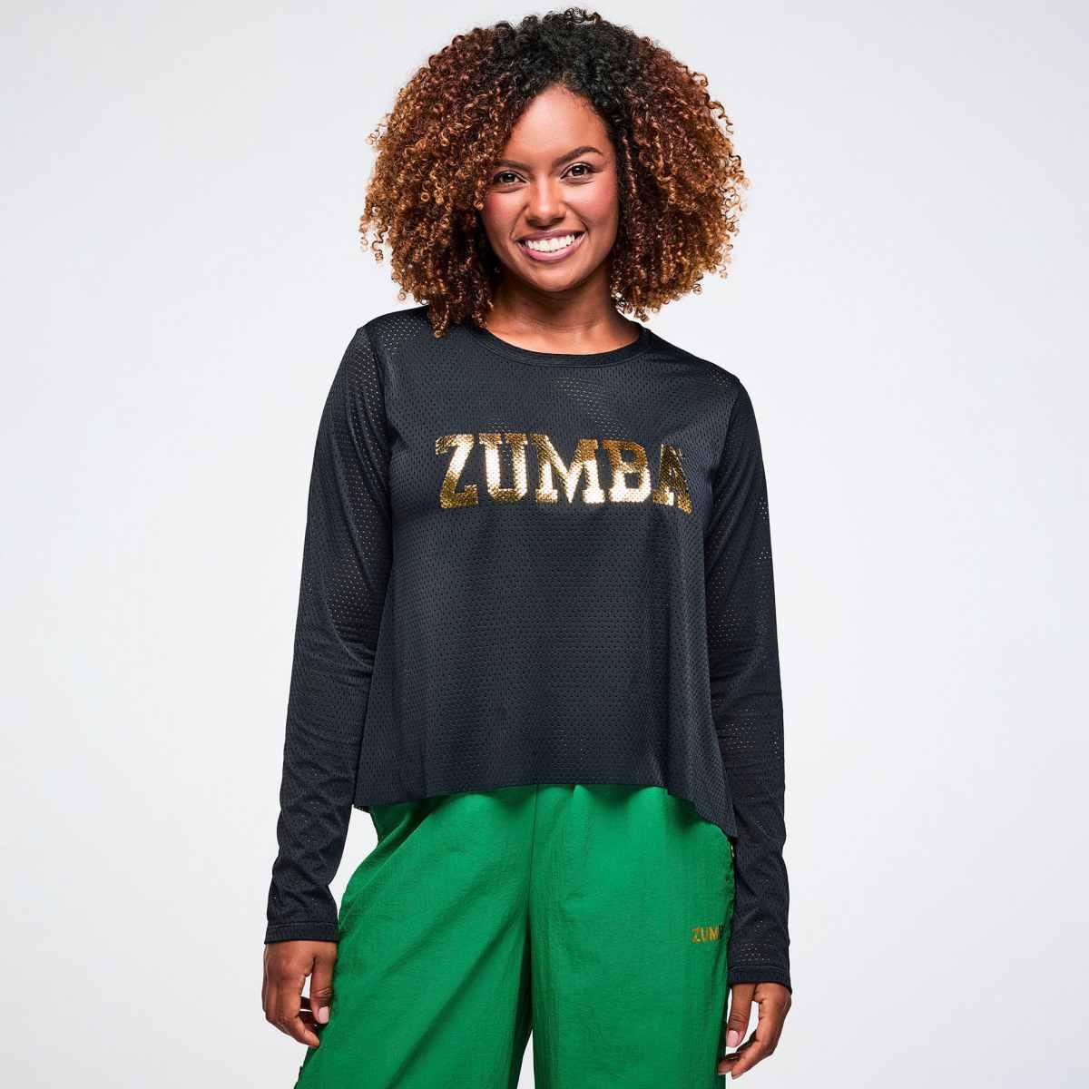 Worldwide Long Sleeve Loose Mesh Top