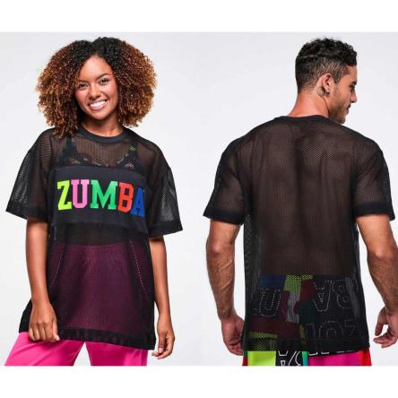 (Not available in the EU) Zumba Worldwide Boxy Mesh Top