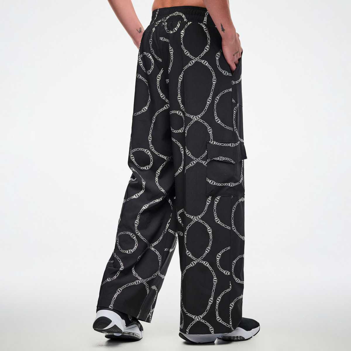 Dale-Z Woven Cargo Pants - Black/Silver