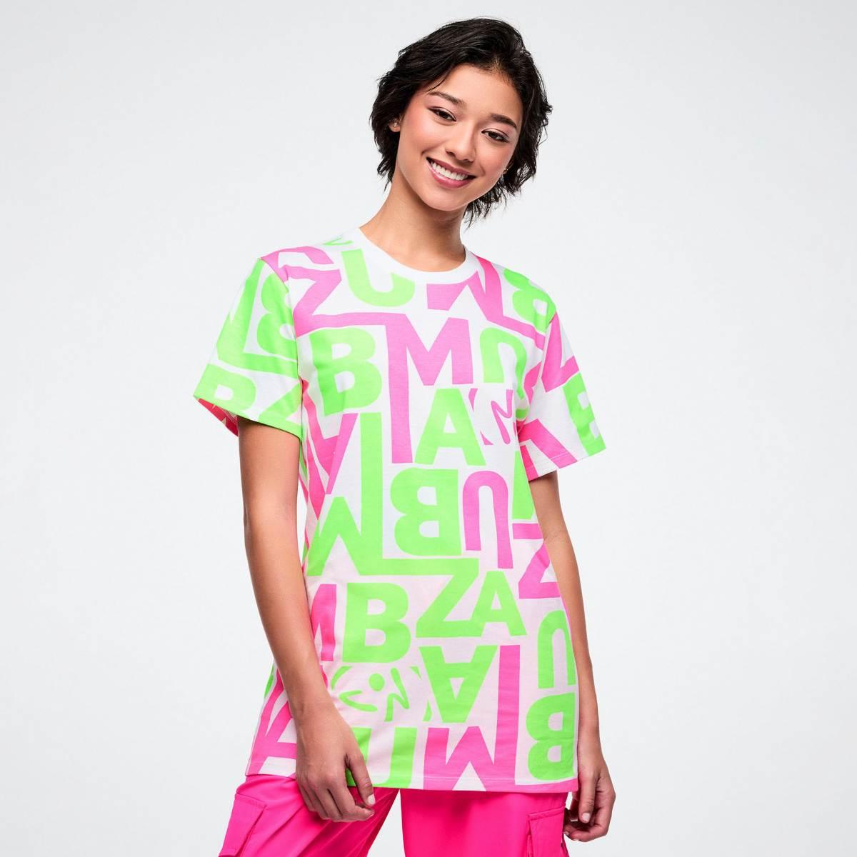 Dale-Z Unisex Crew Neck Tee - White/Green
