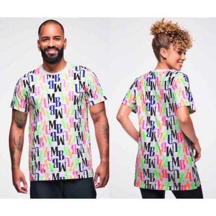 Dale-Z Unisex Crew Neck Tee - White/Multi