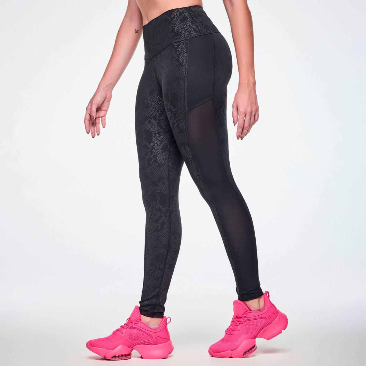 Rock 'n' Roll High Waisted Ankle Leggings With Mesh