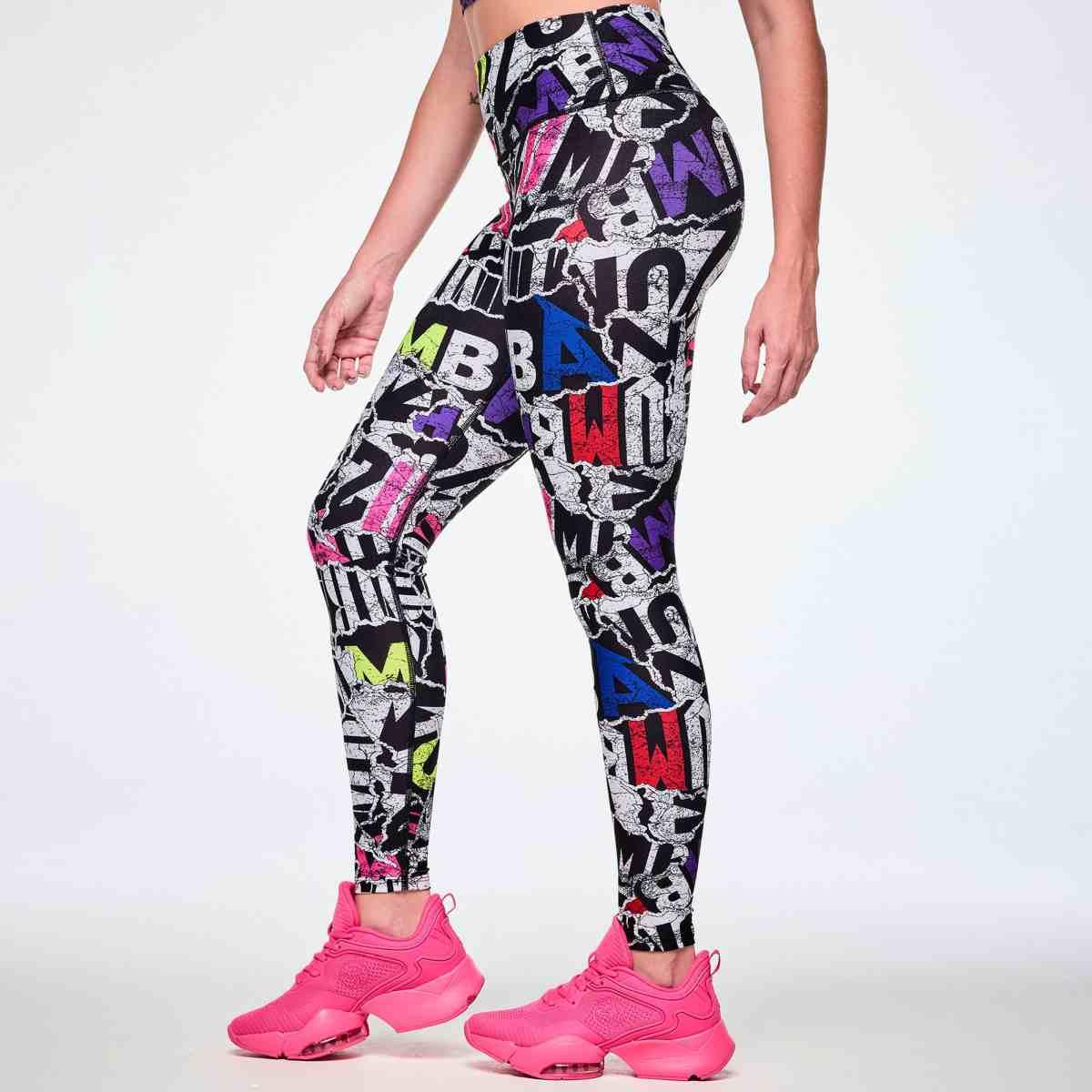 Rock 'n' Roll High Waisted Ankle Legging - Black/White