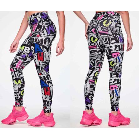 Rock 'n' Roll High Waisted Ankle Legging - Black/White