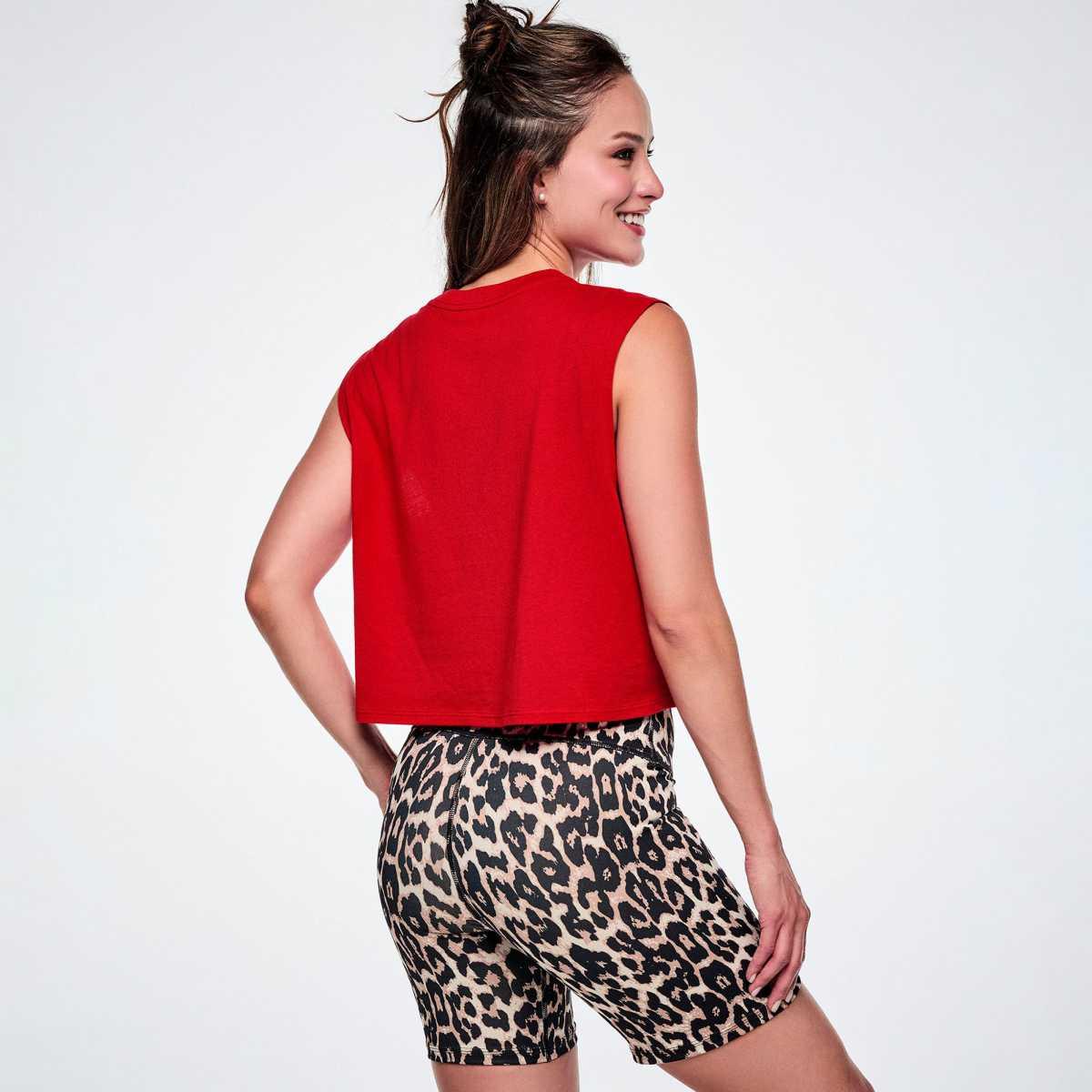 Rock 'n' Roll Crew Neck Muscle Crop Tank