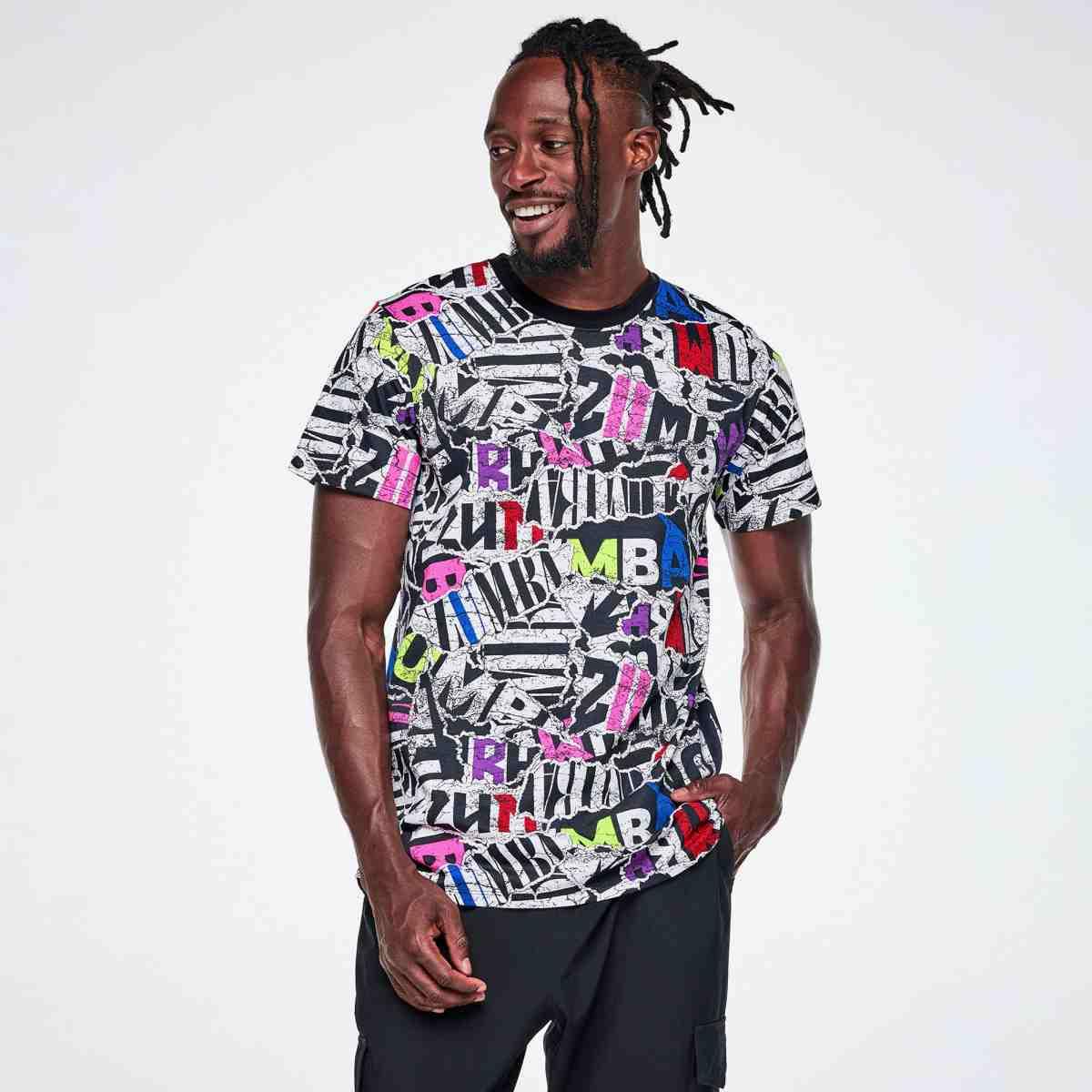 Rock 'n' Roll Unisex Crew Neck Tee - Black/White