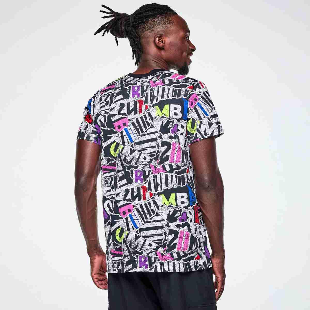 Rock 'n' Roll Unisex Crew Neck Tee - Black/White