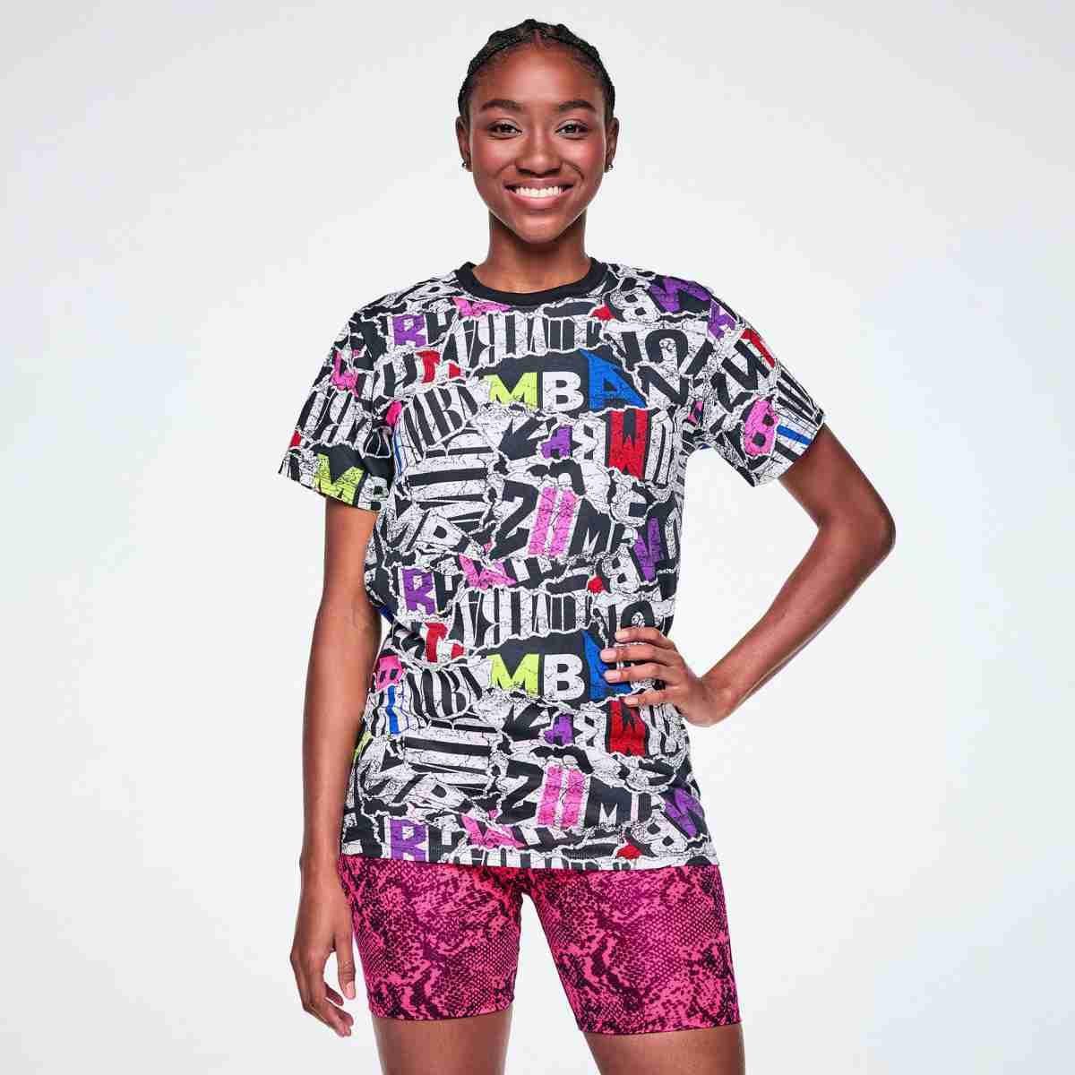 Rock 'n' Roll Unisex Crew Neck Tee - Black/White
