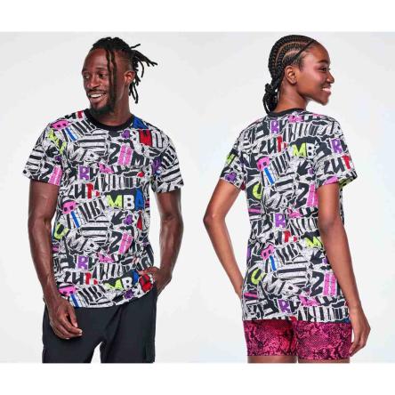 Rock 'n' Roll Unisex Crew Neck Tee - Black/White