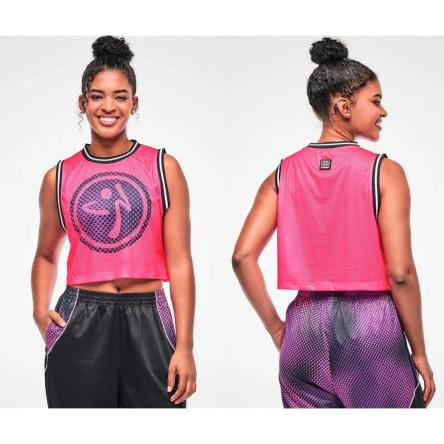 Electric Feel Loose Mesh Crop Tank