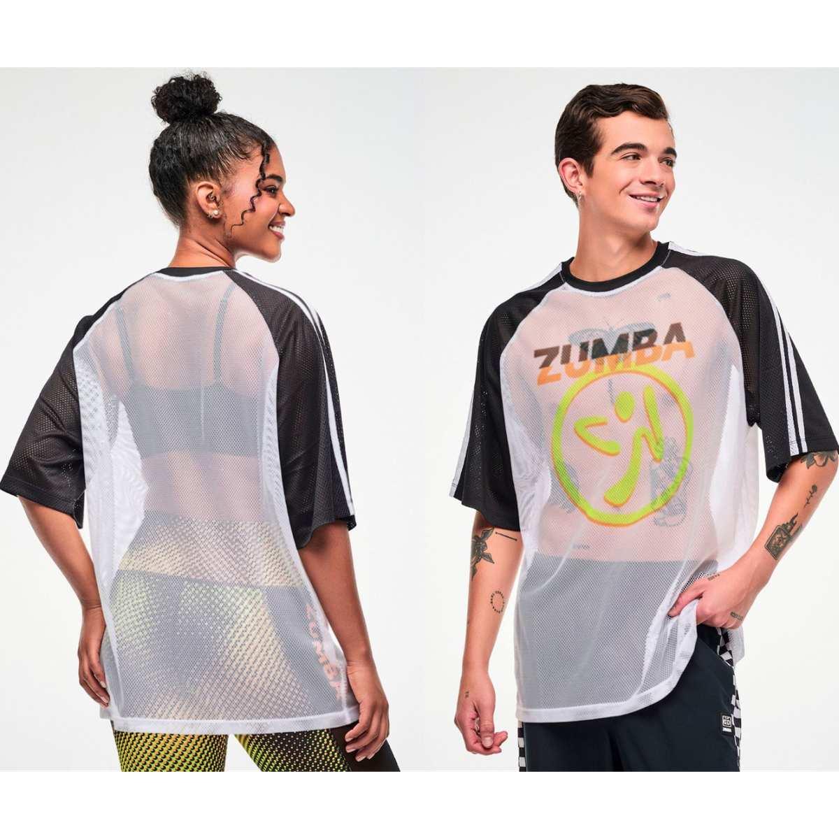 Electric Feel Oversized Mesh Raglan Top