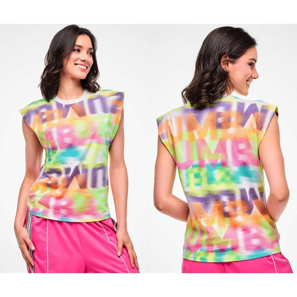 Electric Feel Muscle Tank With Extended Shoulder