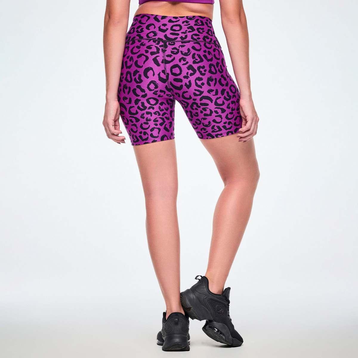 Ultrabright High Waisted Biker Shorts - Snakeskin