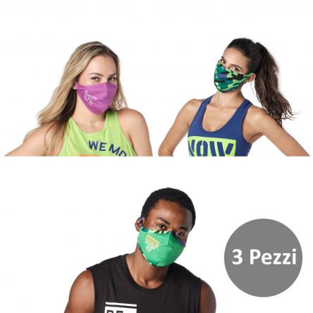 Zumba Fearless Face Covers 3PK